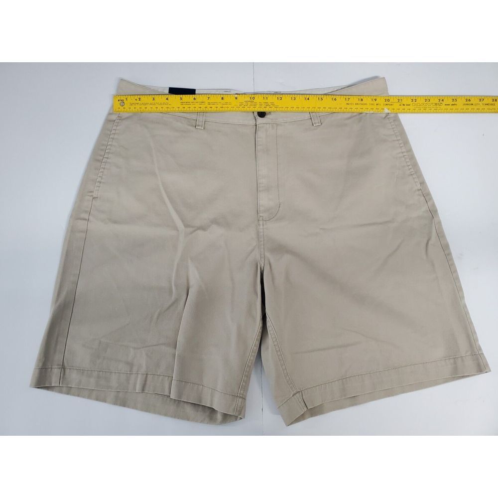 Chaps‎ Mens Chino Shorts Size 40 Tan 9in Inseam Casual Golf Flat Front